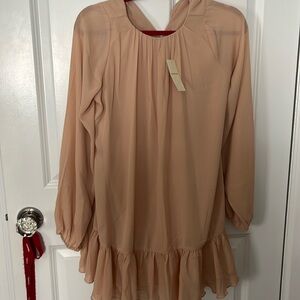 Abercrombie and Fitch ruffle flounce dress.  Long sleeve. NWT. Size XSP